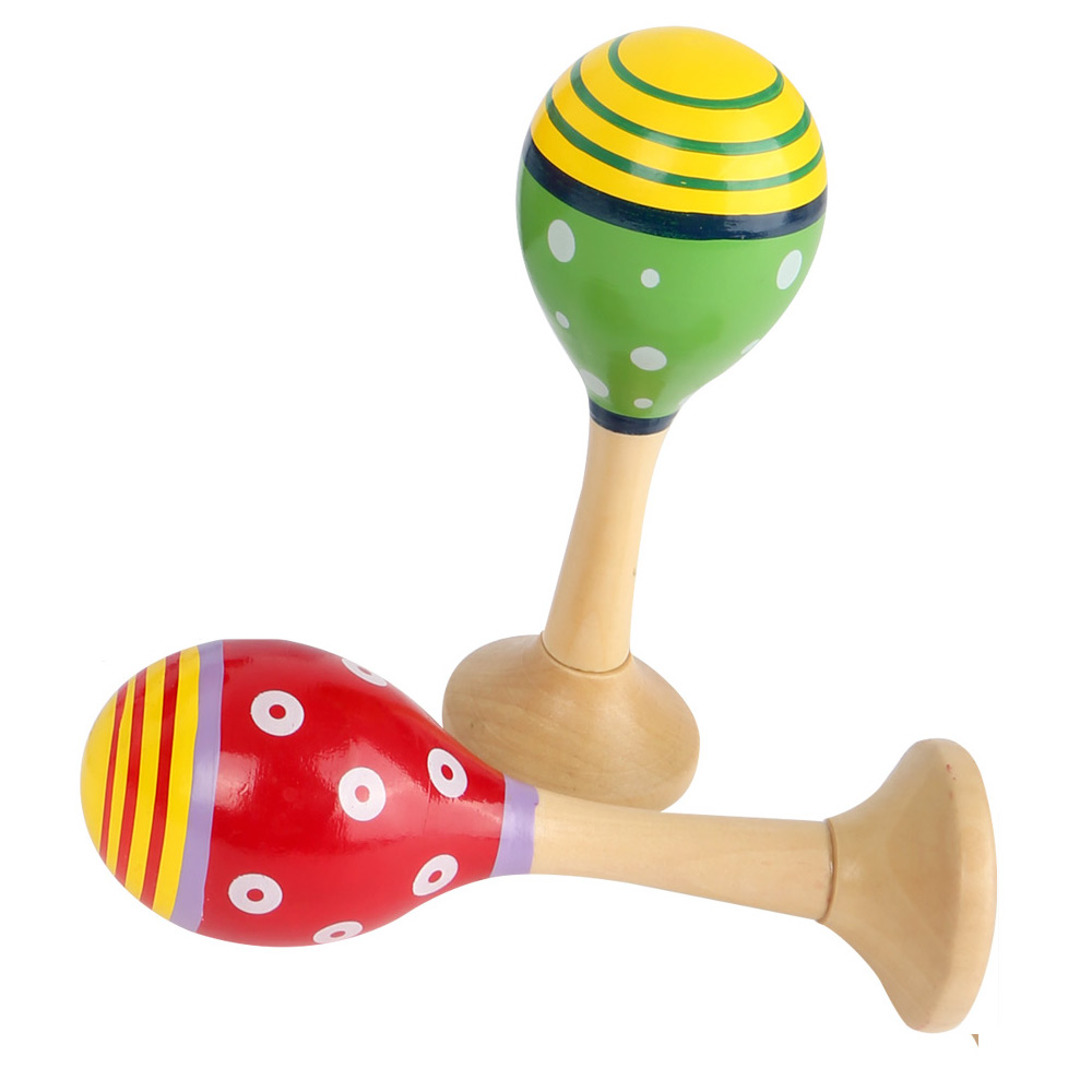 Montessori material Wooden Maracas for babies